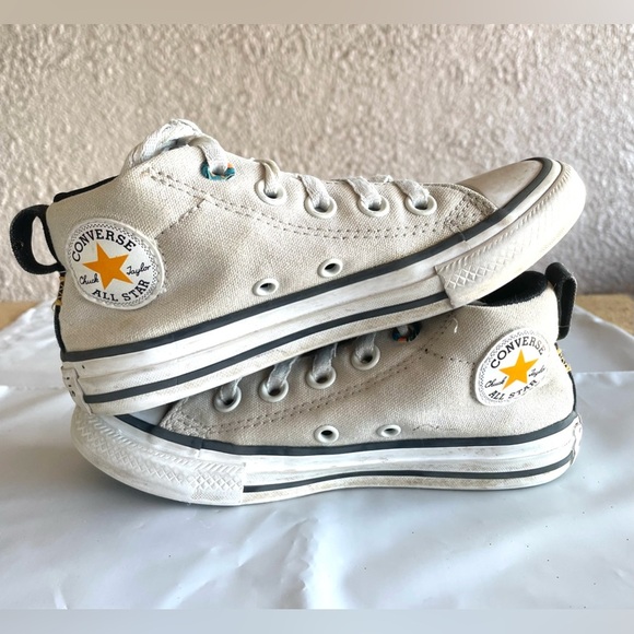 Converse Chuck Taylor All Star Natural Ivory Malden Street Shoes Youth Size 12 - Picture 3 of 8